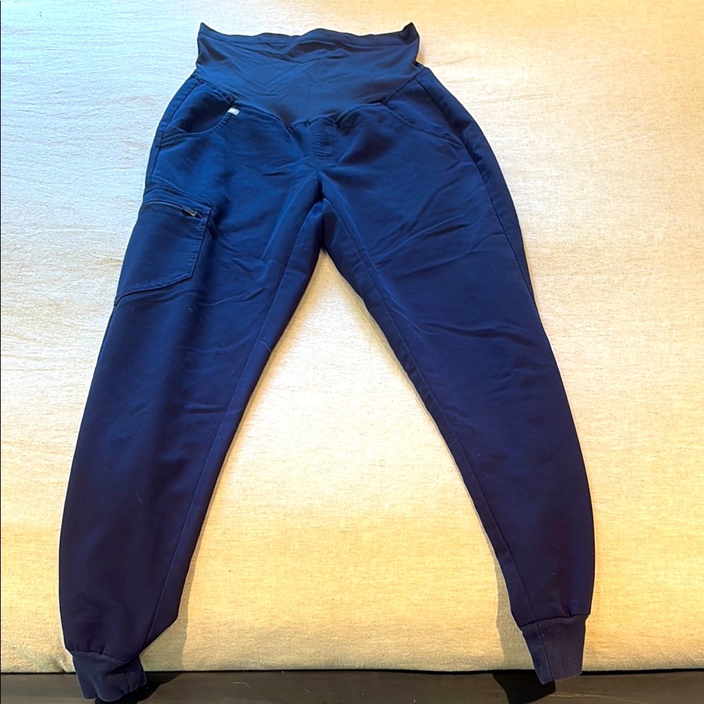 Figs Maternity Navy Jogger Pants with elastic band size XS